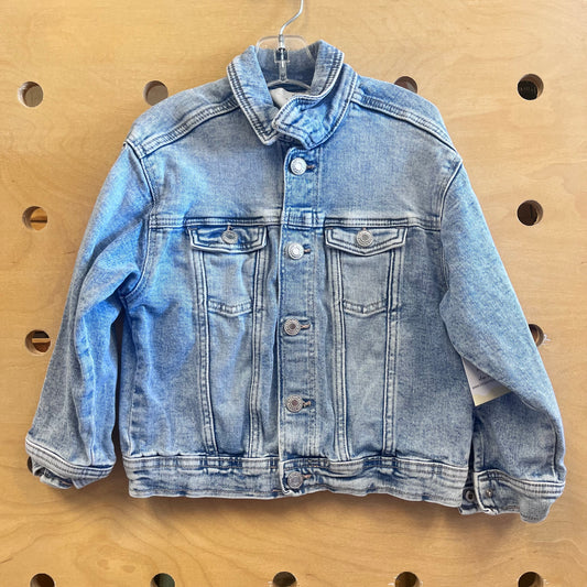 Light Wash Denim Snap Jacket