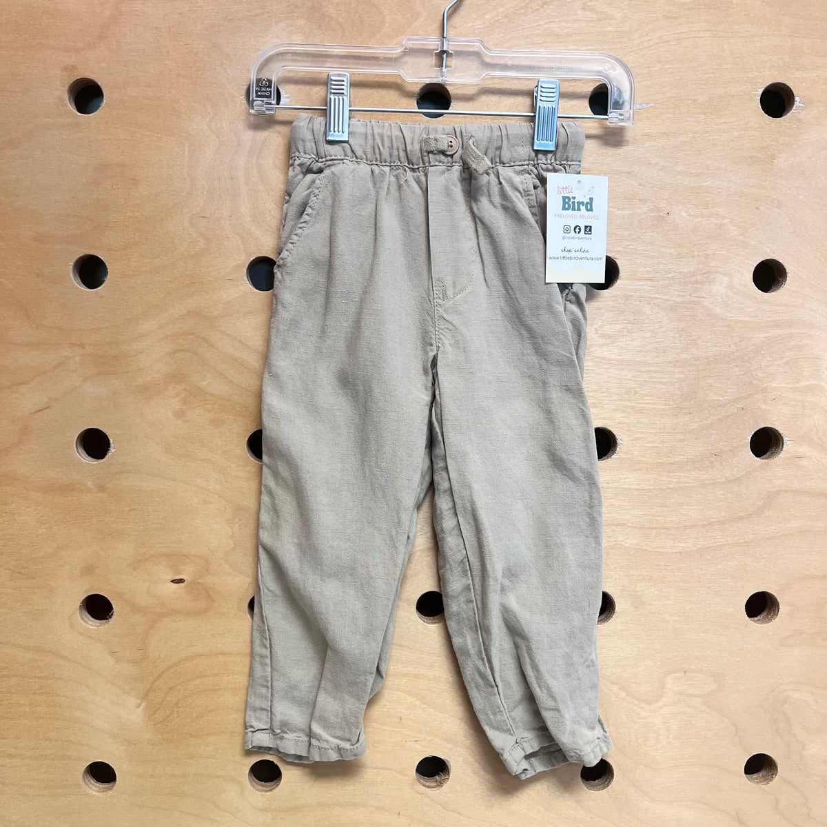 Khaki Pull On Pants