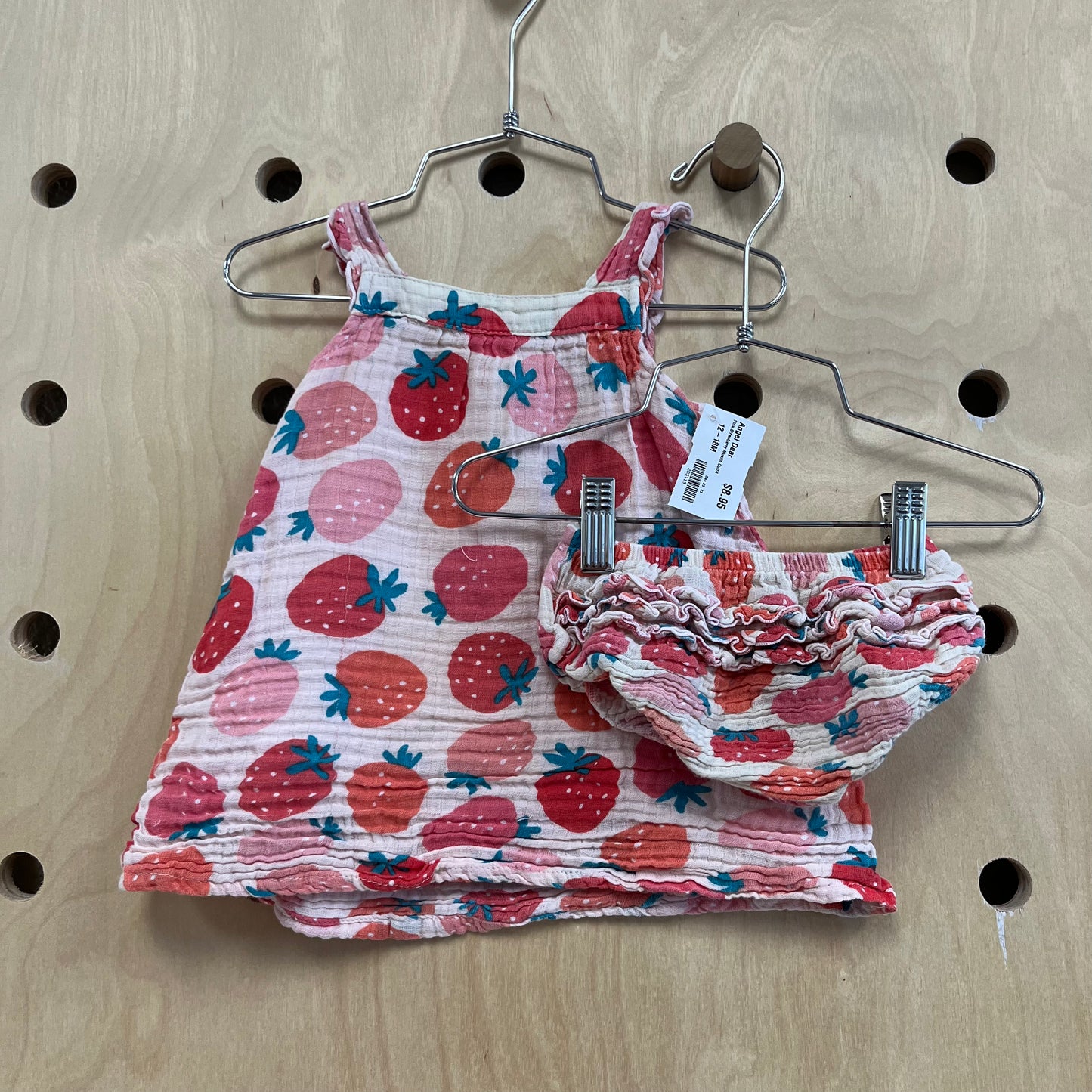 Pink Strawberry Muslin Outfit