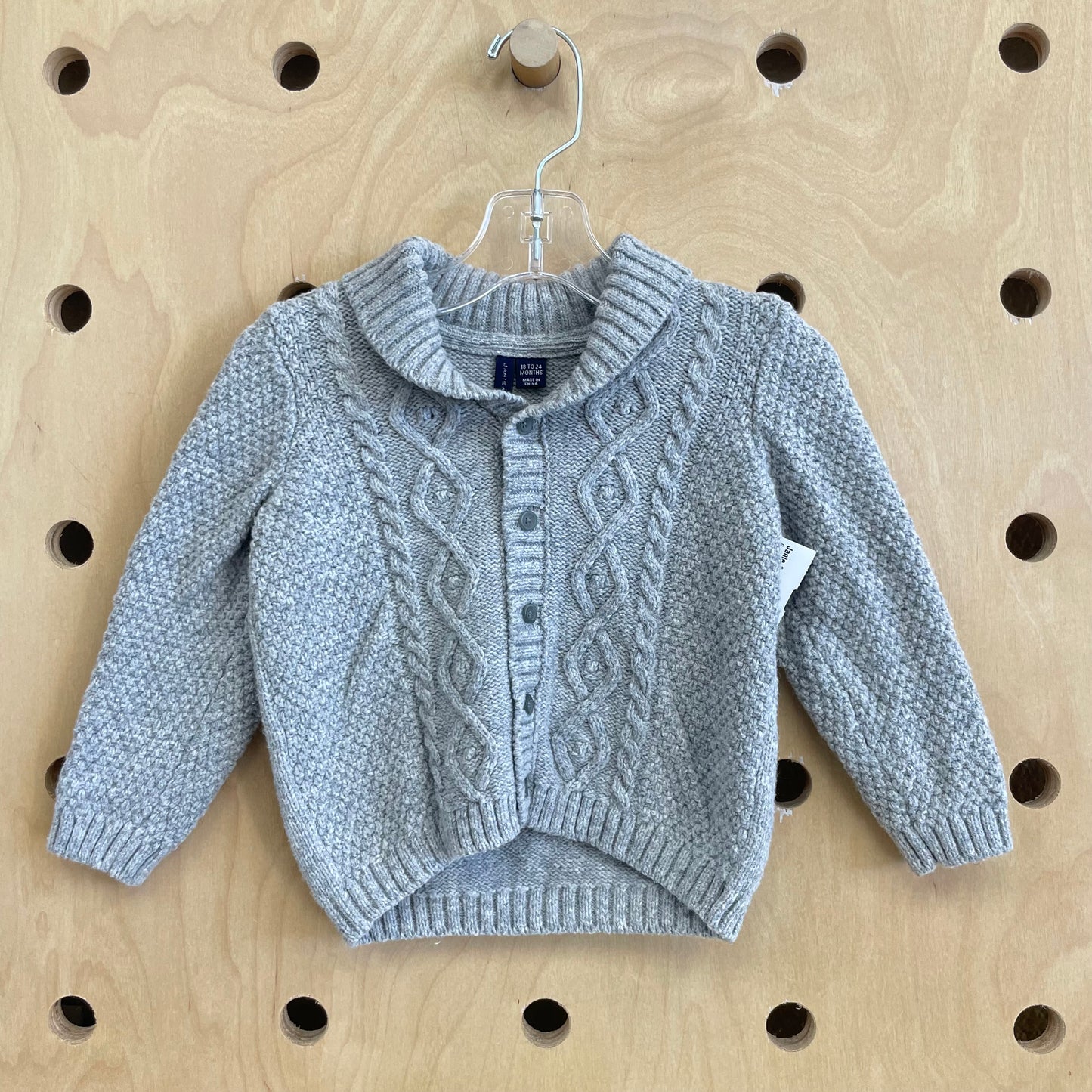 Grey Cable Knit Sweater