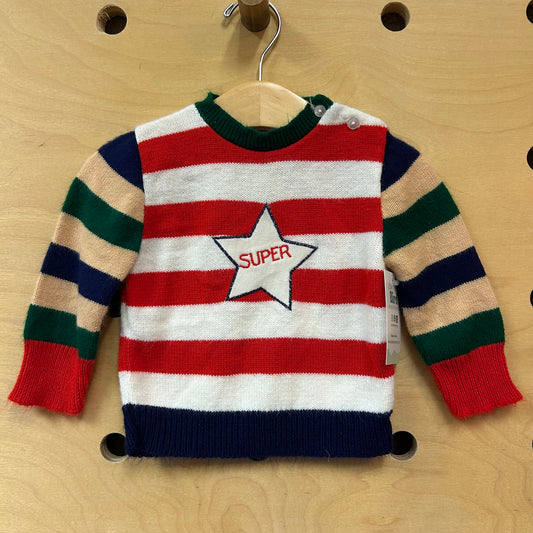 Striped 'Super' Star Knit LS