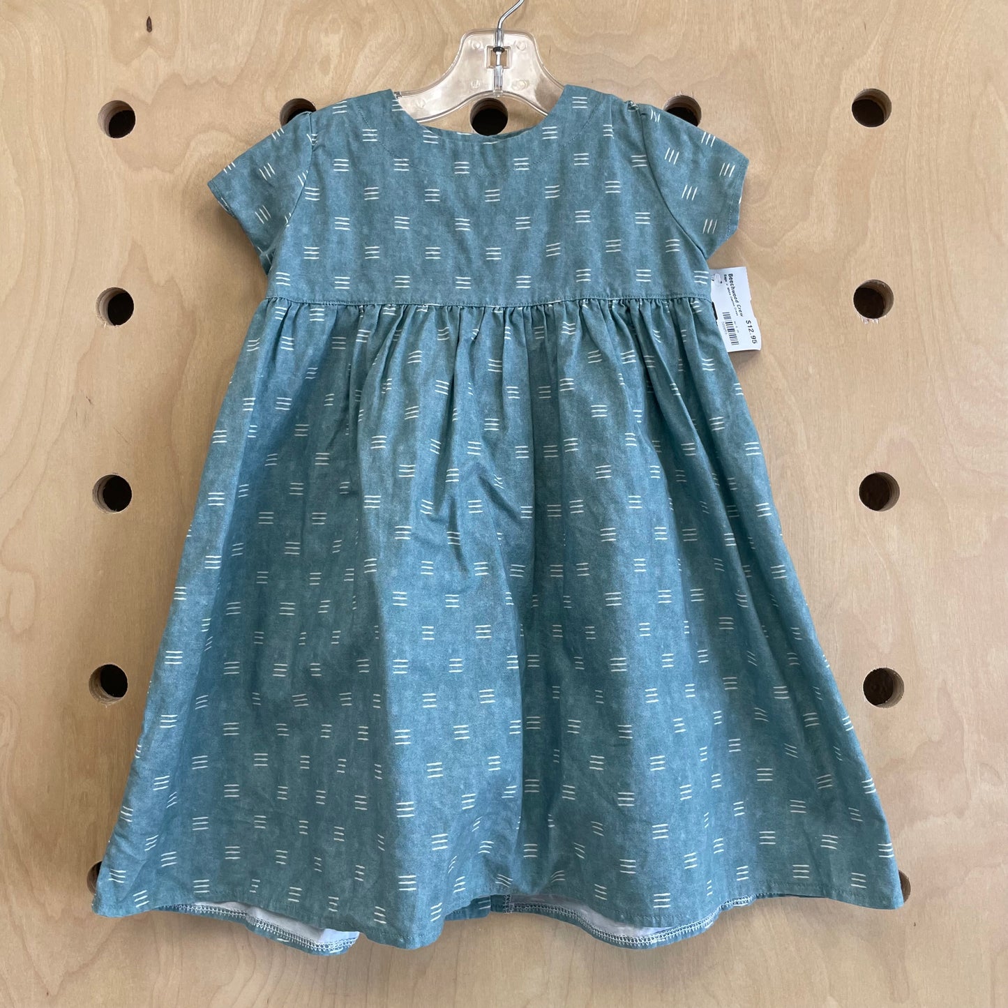 Sage + White Dashes Dress