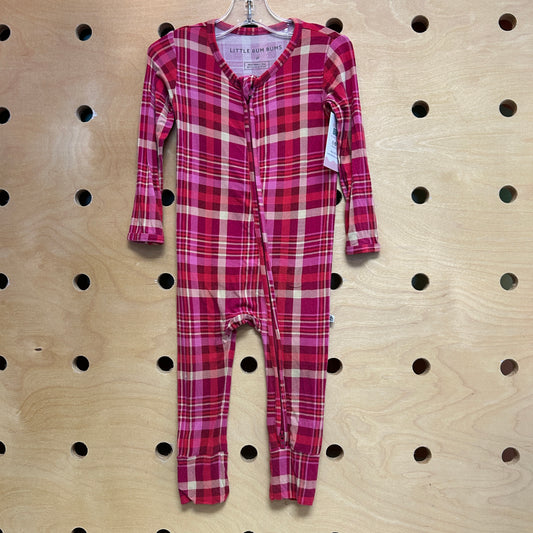 Pink/Red Plaid Bamboo Zippy