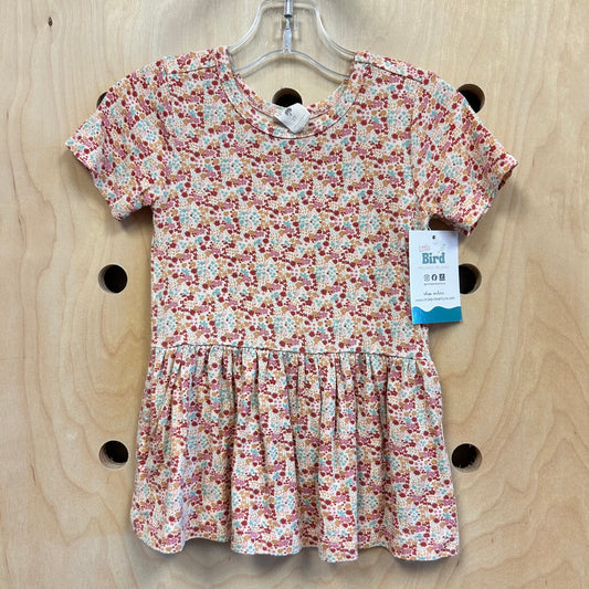 Pink/Aqua Floral Bamboo Tee