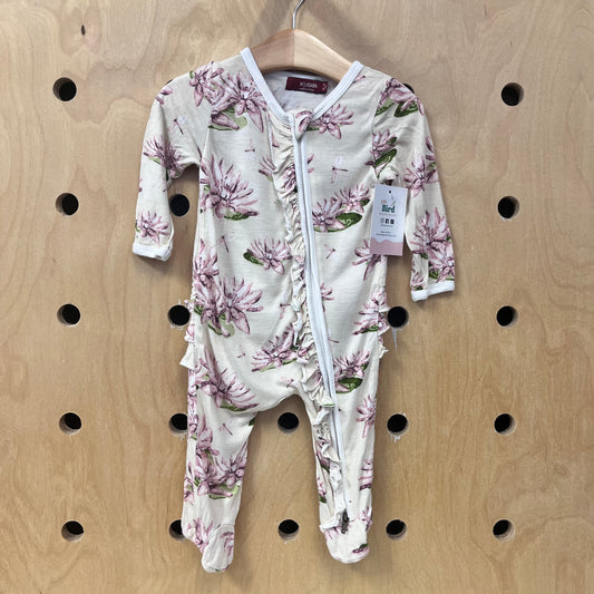 Cream Lotus Footies