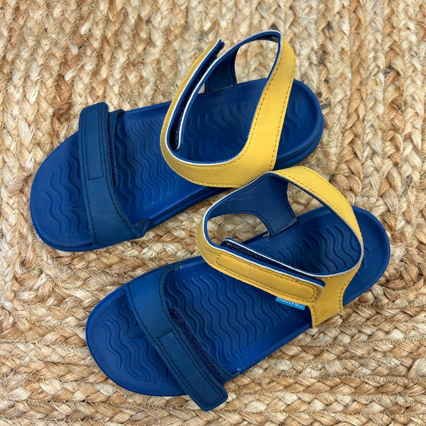 Blue/Mustard Charley Sandals