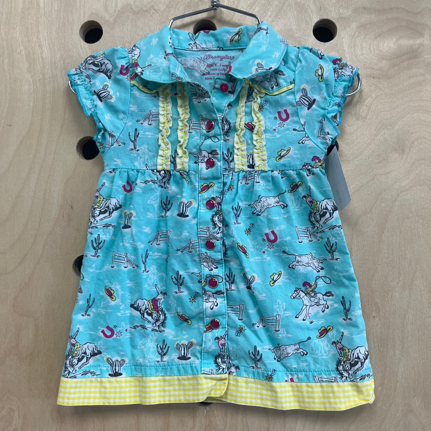 Blue & Yellow Western Dress
