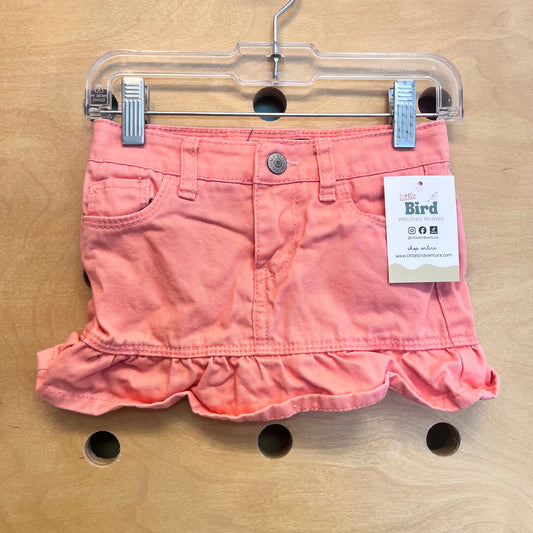 Peach Denim Skort