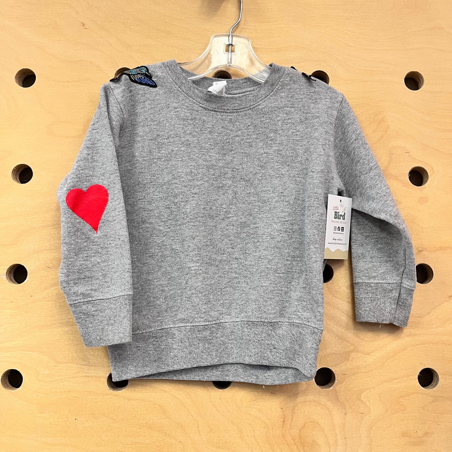 Grey Bird Patch Sweatshirt