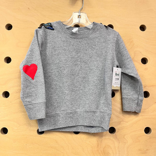 Grey Bird Patch Sweatshirt