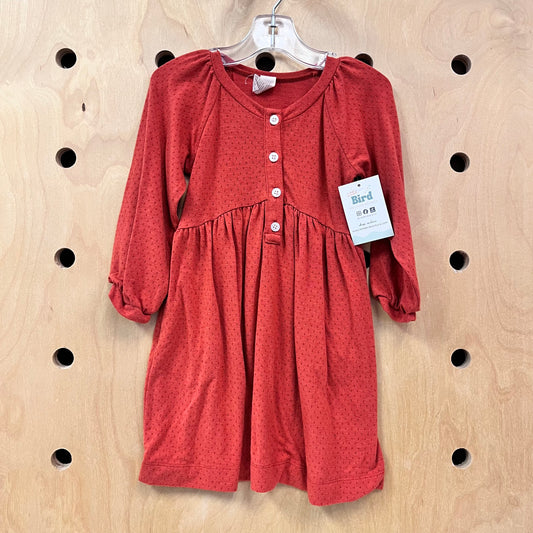 Orange Pointelle Bamboo Dress