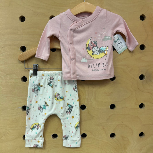 Pink/White 'Dream Big' Minnie Outfit