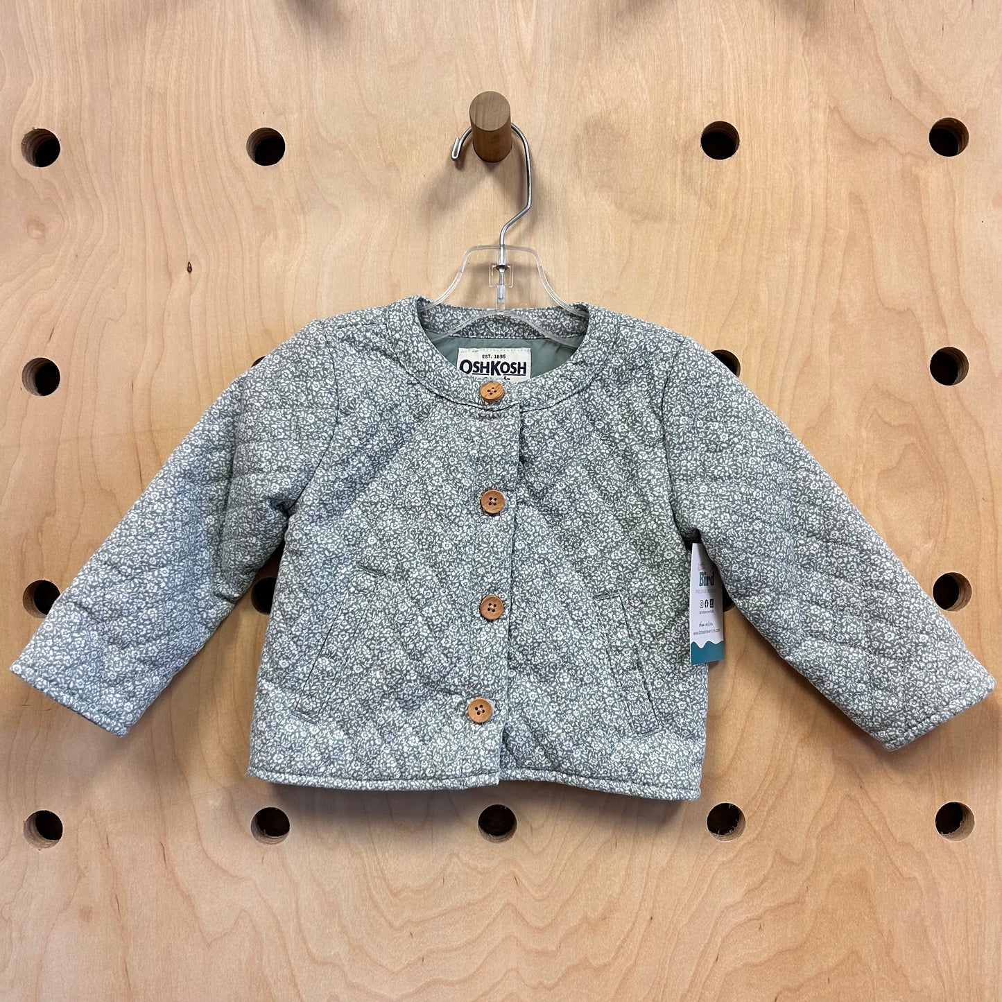 Sage Floral Quilted Jacket