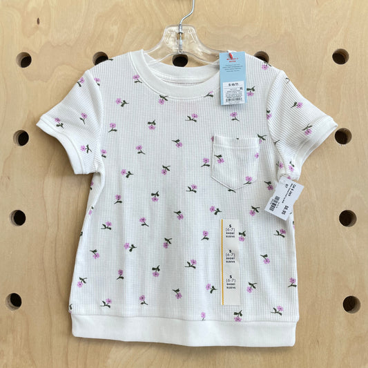 White Thermal Floral Top NEW!