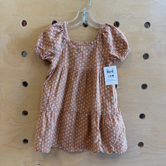 Brown/White Floral Dress