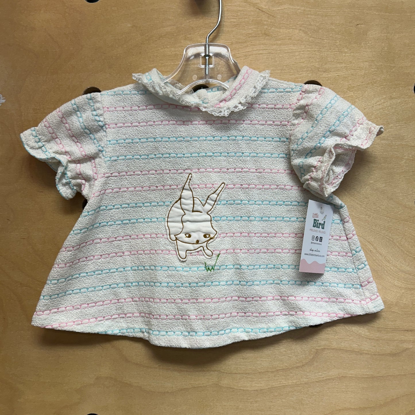 Wonderalls Bunny Back Button Top