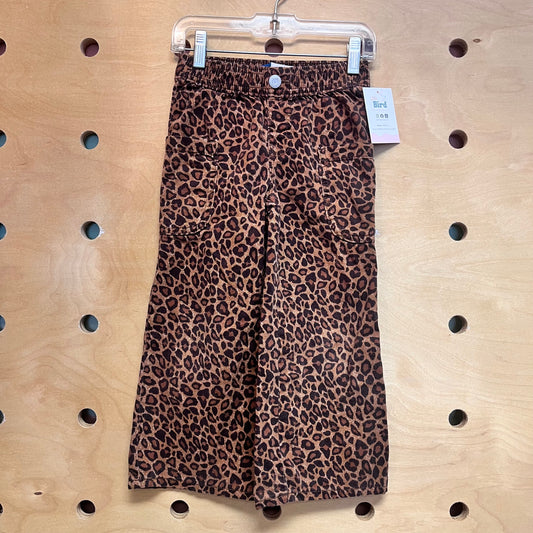 Wide Leg Cheetah Print Denim