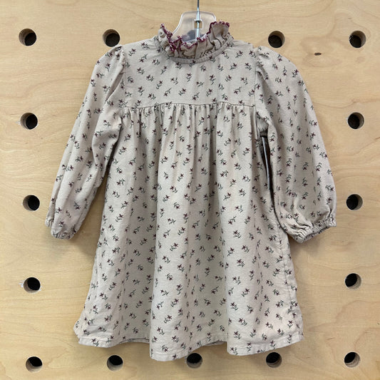 Beige Floral Dress