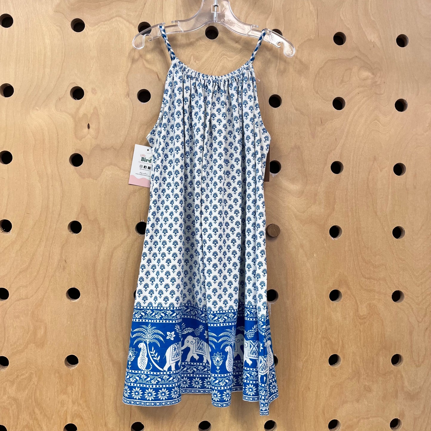 Blue & White Elephant Dress NEW!