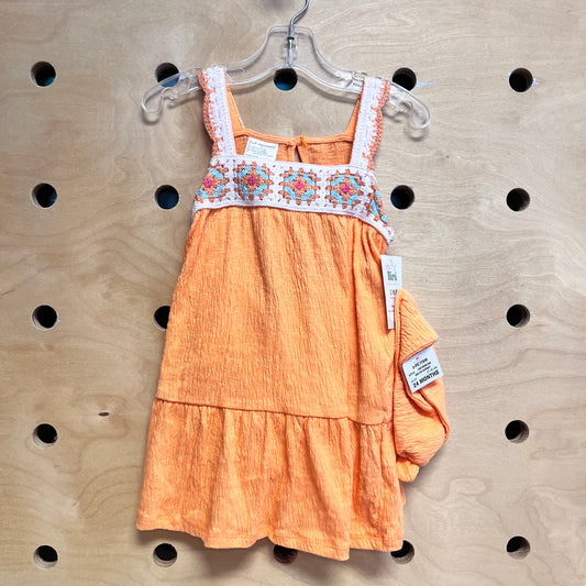Orange Granny Square Dress/Headband NEW!