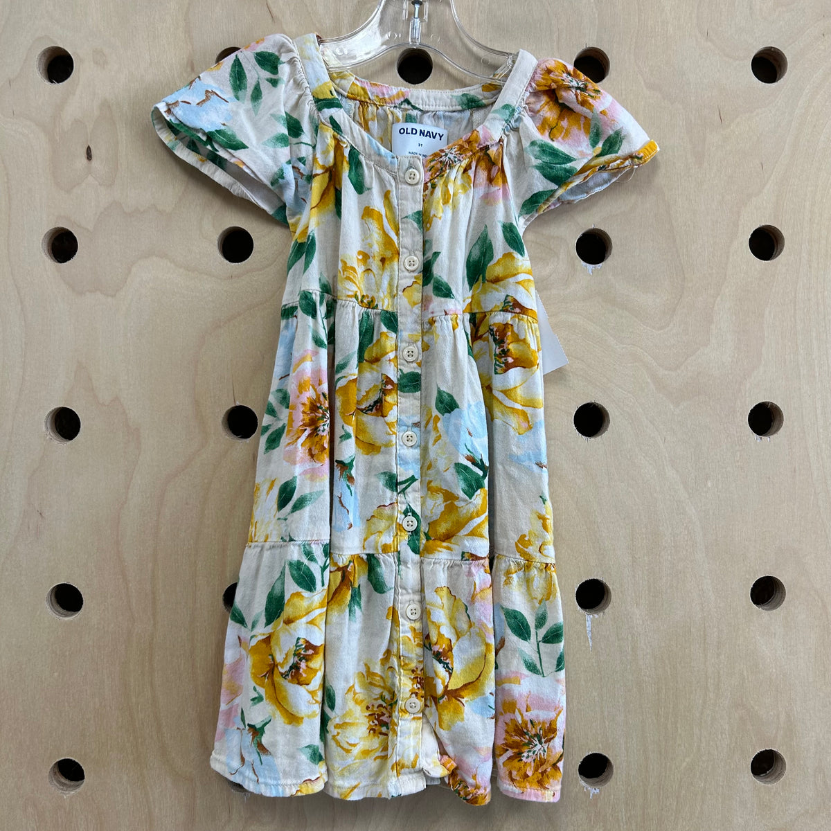 Cream Floral Dress