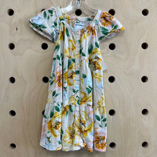 Cream Floral Dress