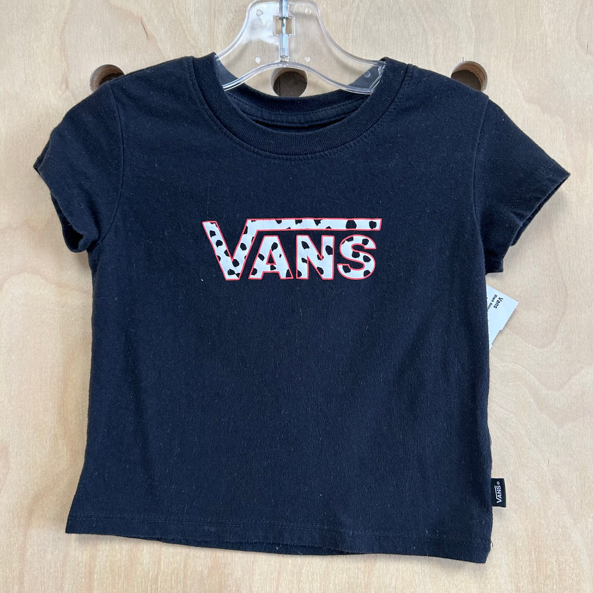 Black Animal Print Logo Tee