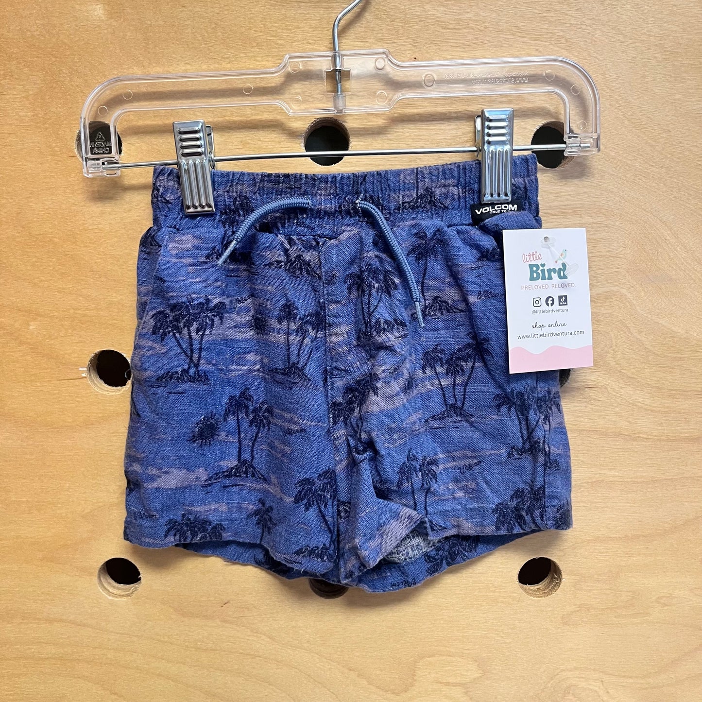 Blue Palm Trees Drawstring Shorts