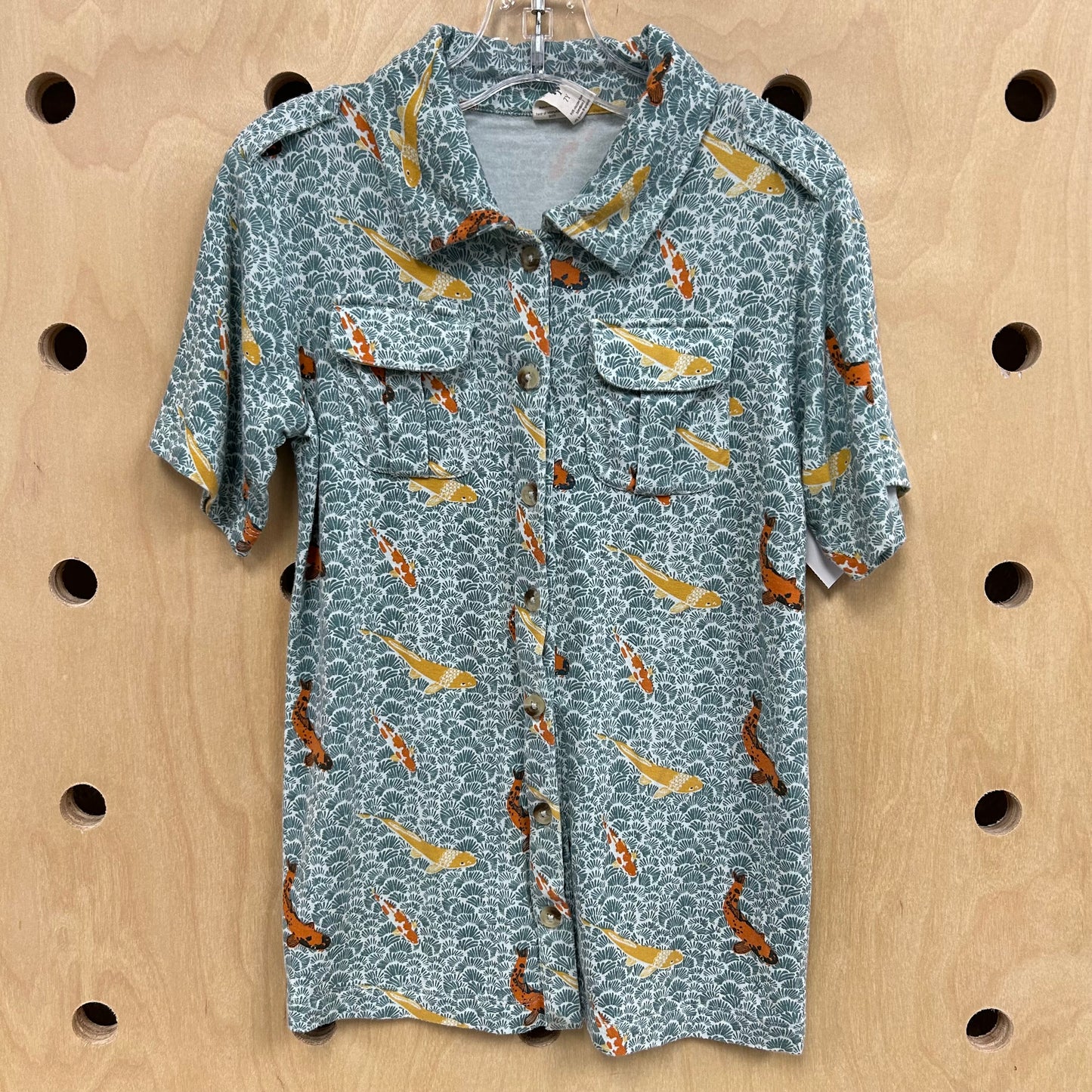 Koi Fish Organic Button Up Shirt