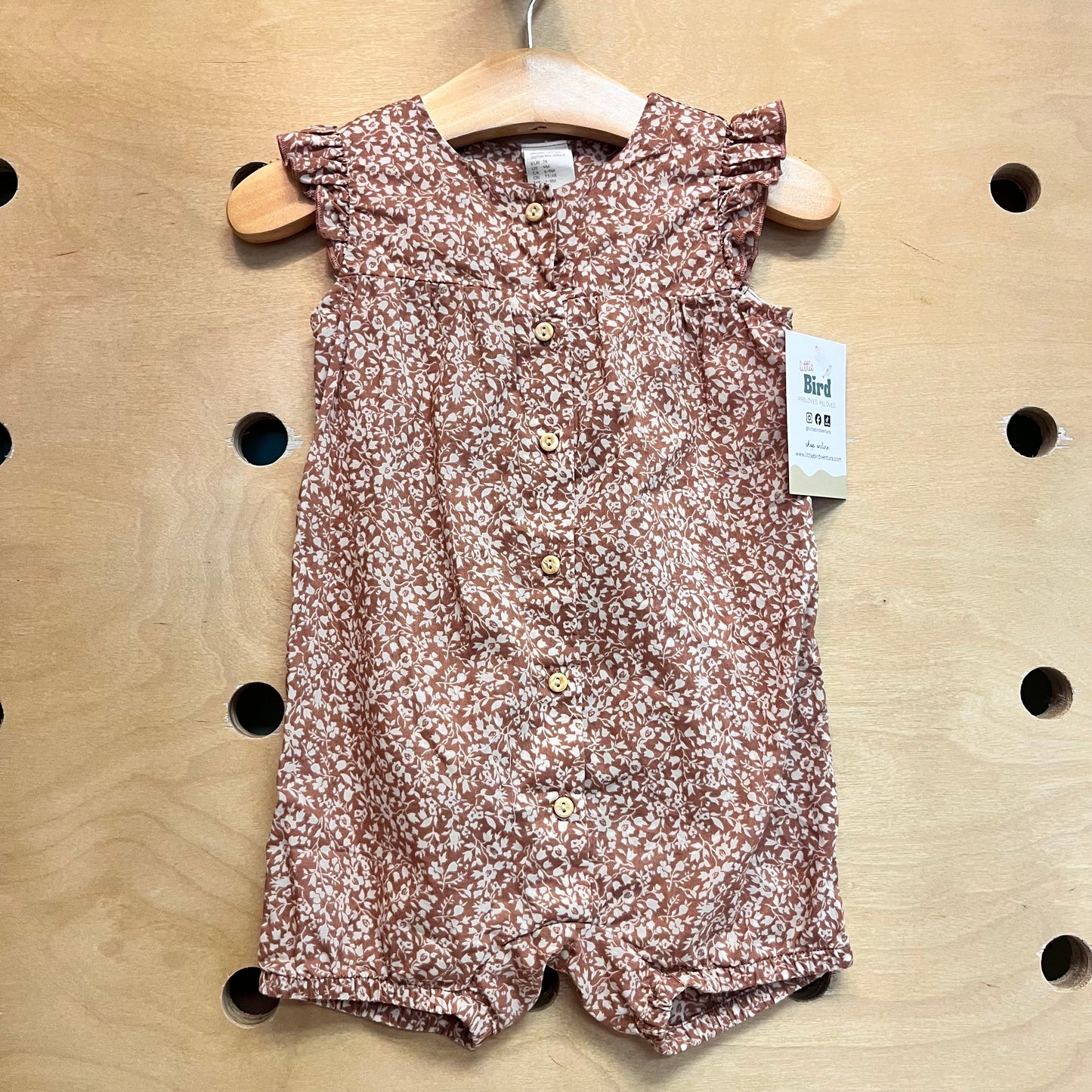Brown Floral Romper