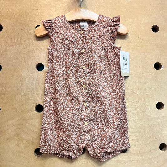Brown Floral Romper