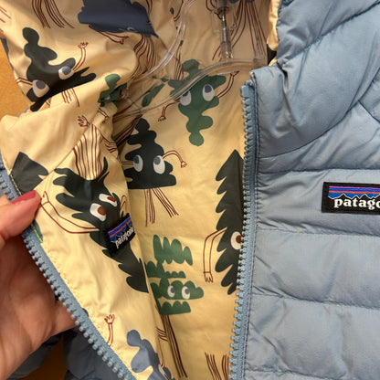 Baby Down Reversible Sweater Blue/Trees