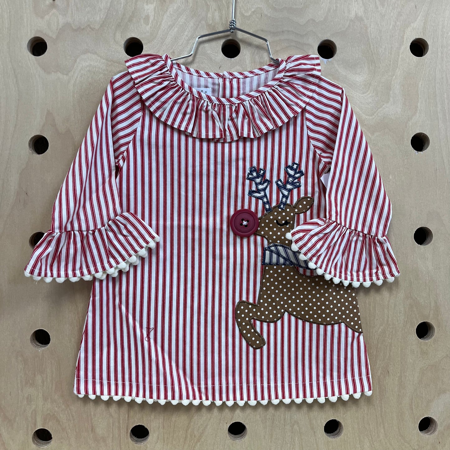 Red Striped Reindeer Dress