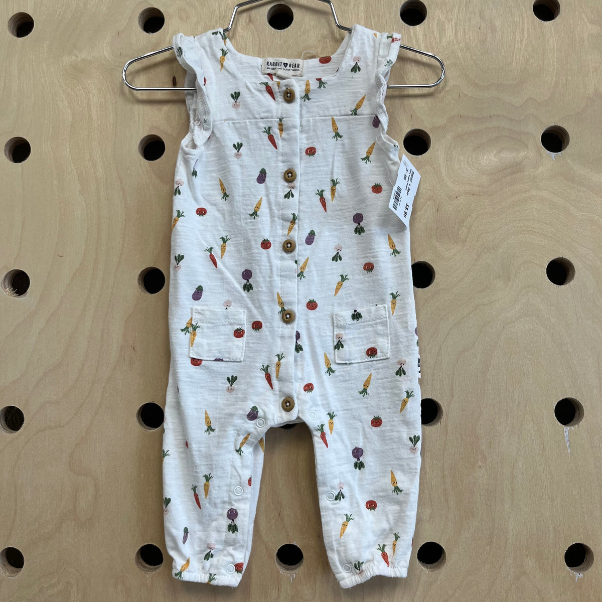 White Veggies Romper