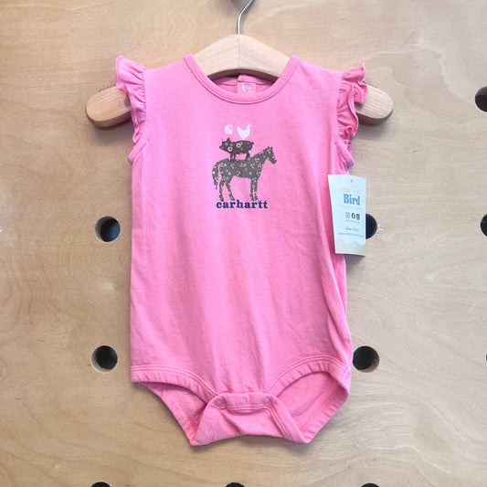 Pink Floral Animals Bodysuit