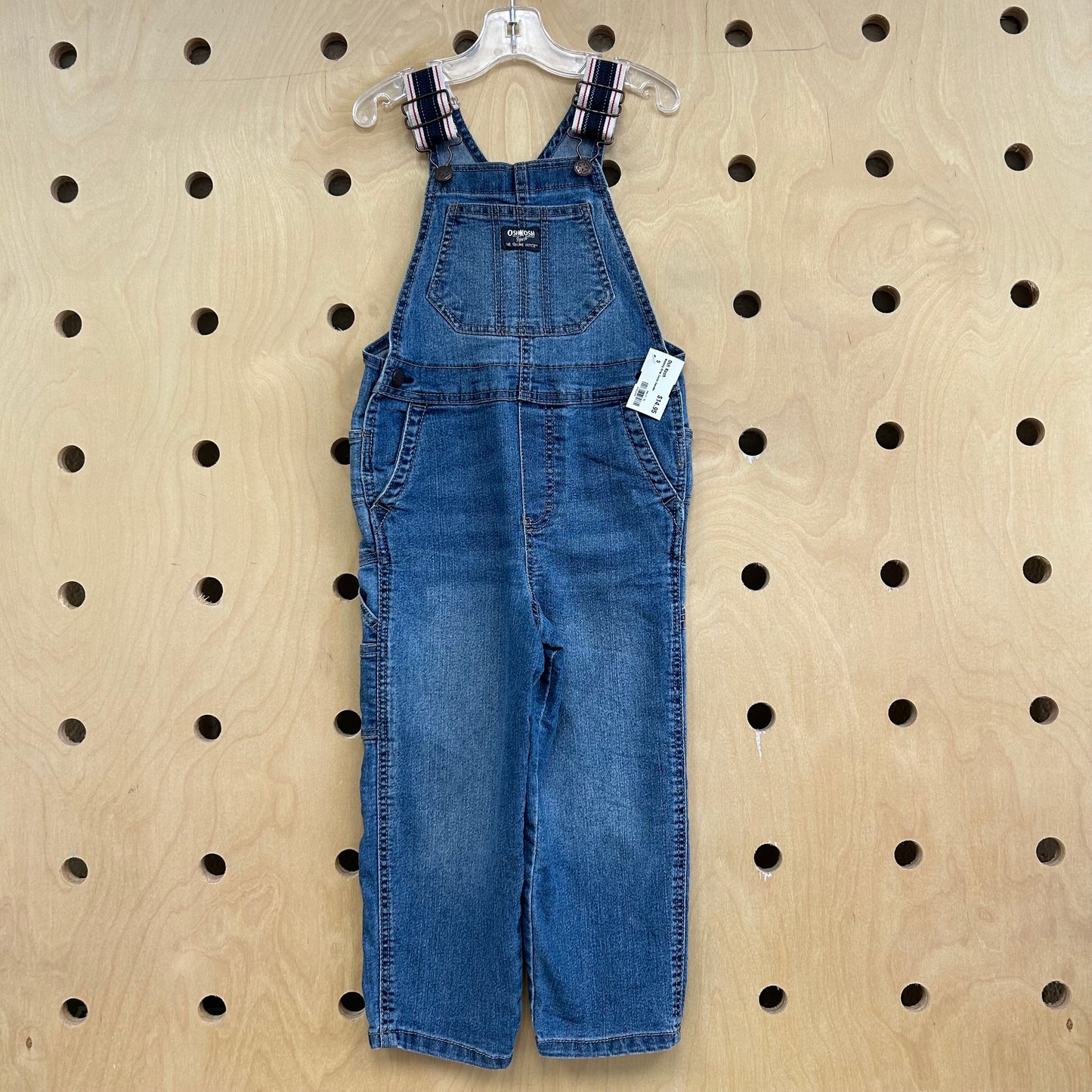 Webbing Strap Denim Overalls