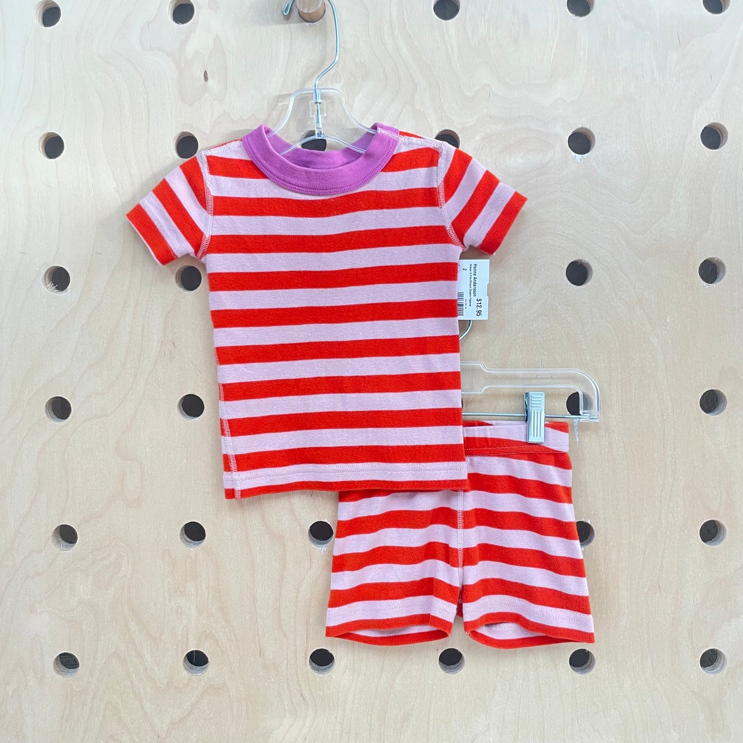 Orange & Pink Striped Organic Pajamas