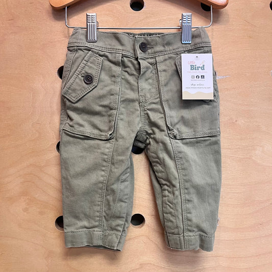 Green Pull On Snap Denim