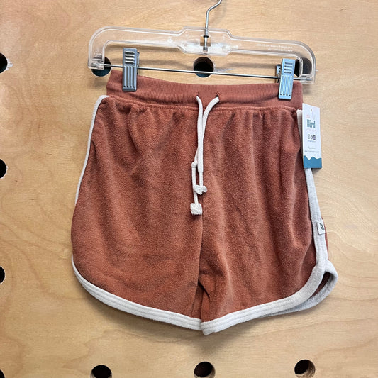 Brown Terry Drawstring Shorts