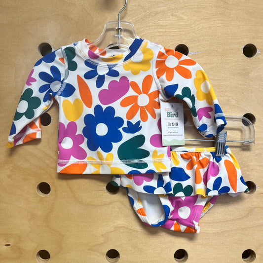 Multicolor Floral 2pc. Swimsuit