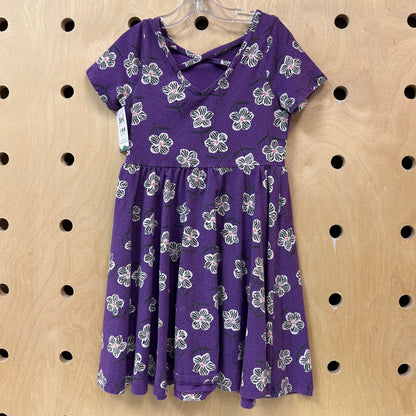 Purple Floral Twirl Dress