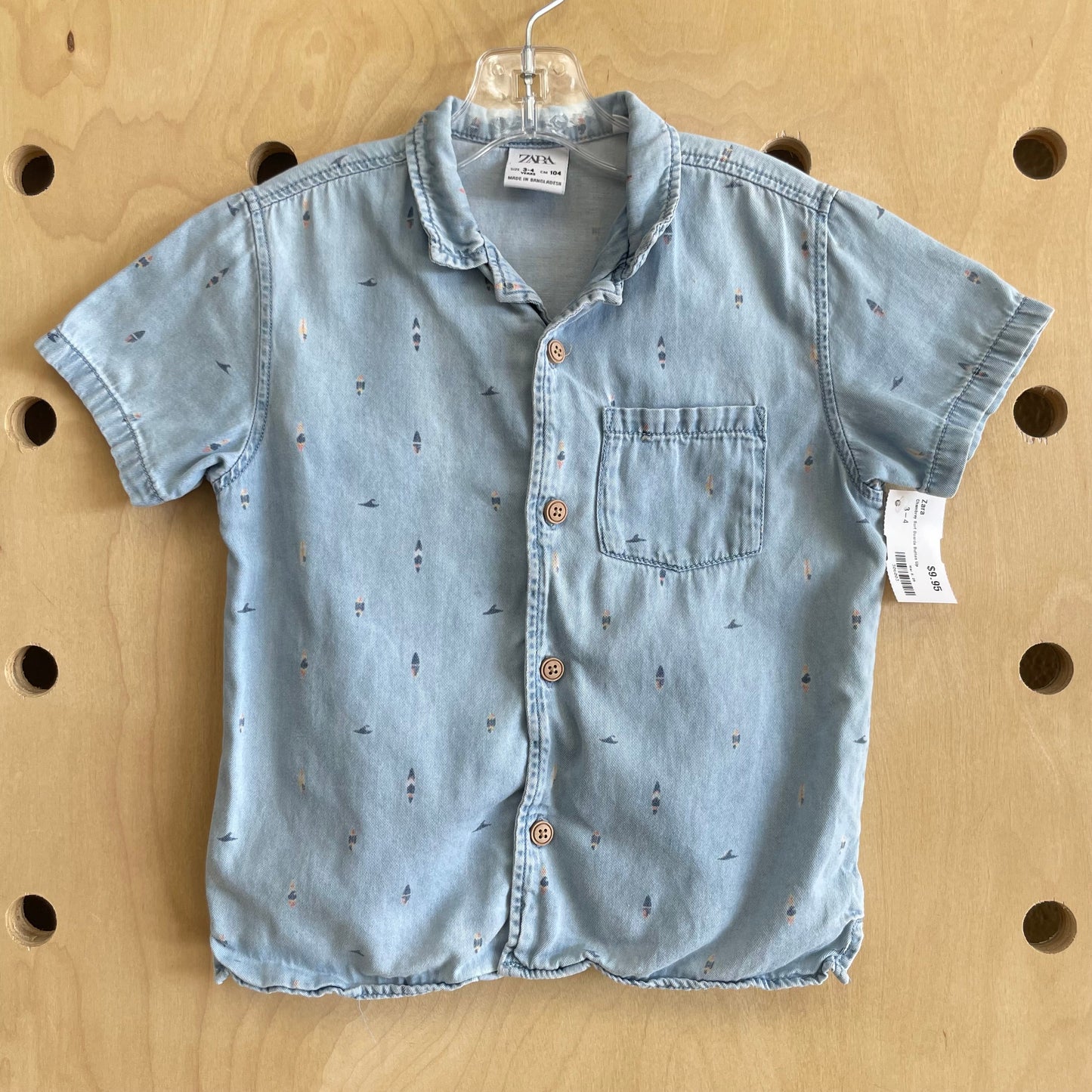 Chambray Surf Boards Button Up
