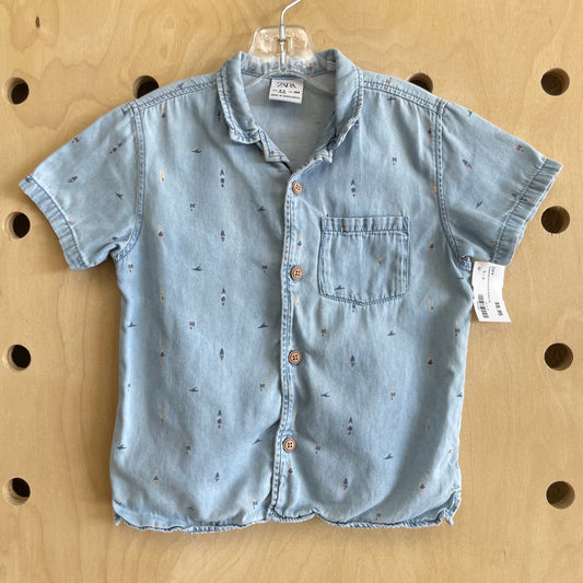 Chambray Surf Boards Button Up