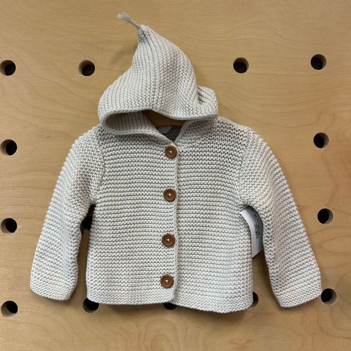 Ivory Hoodie Cardigan