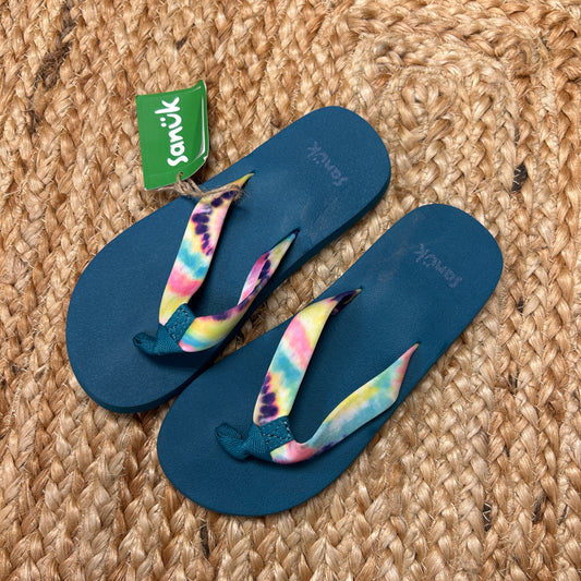 Turquoise & Tie-Dye Sandals