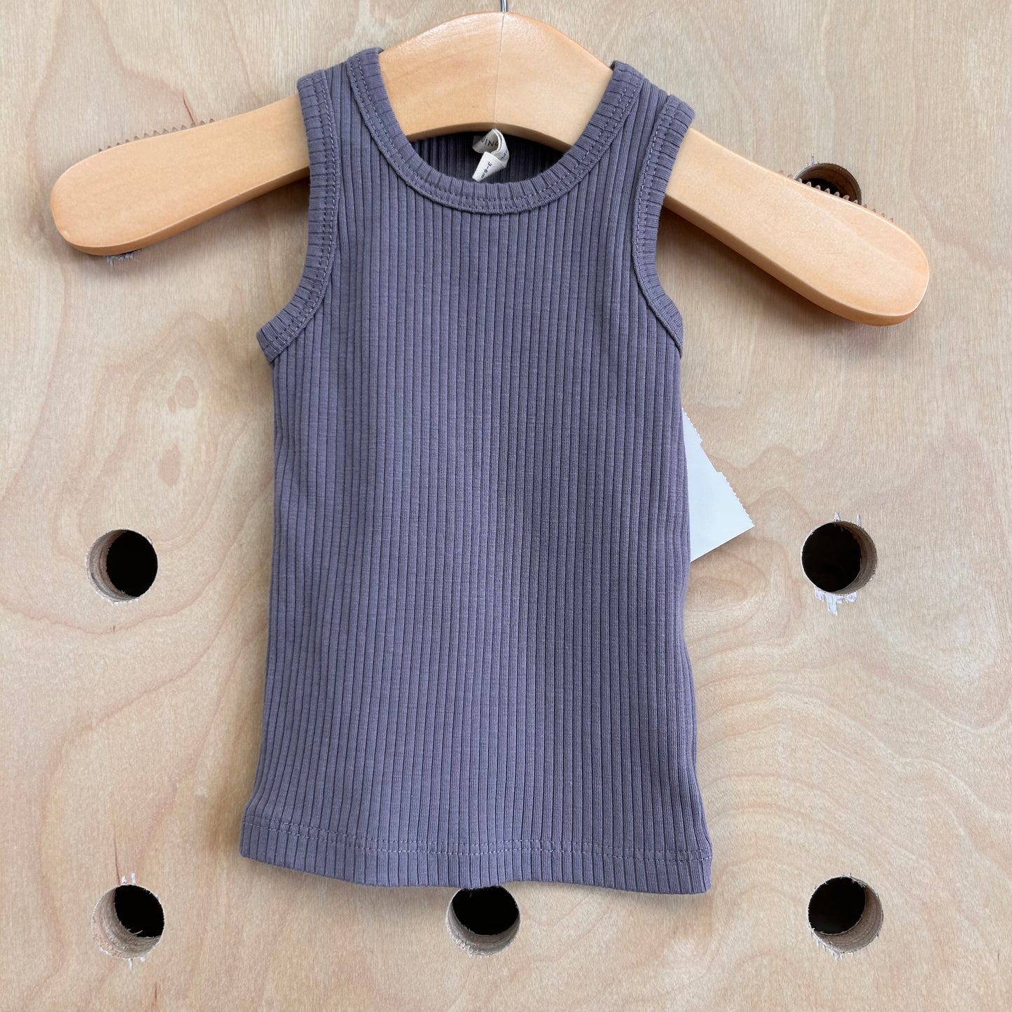 Grey Ribbed Tank