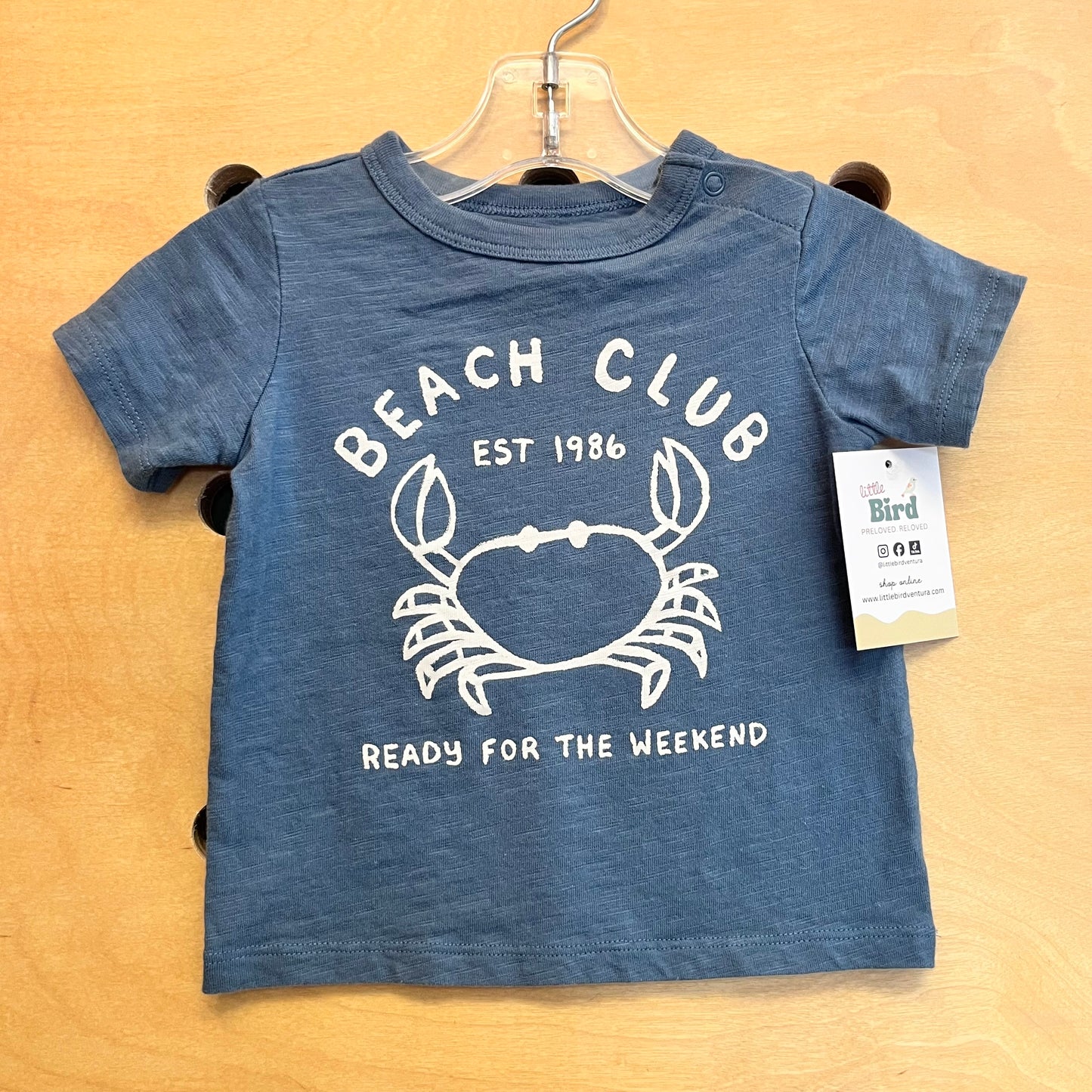 Organic Blue 'Beach Club' Tee