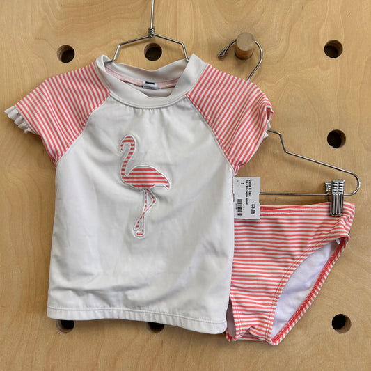 Pink & White Flamingo Swimsuit