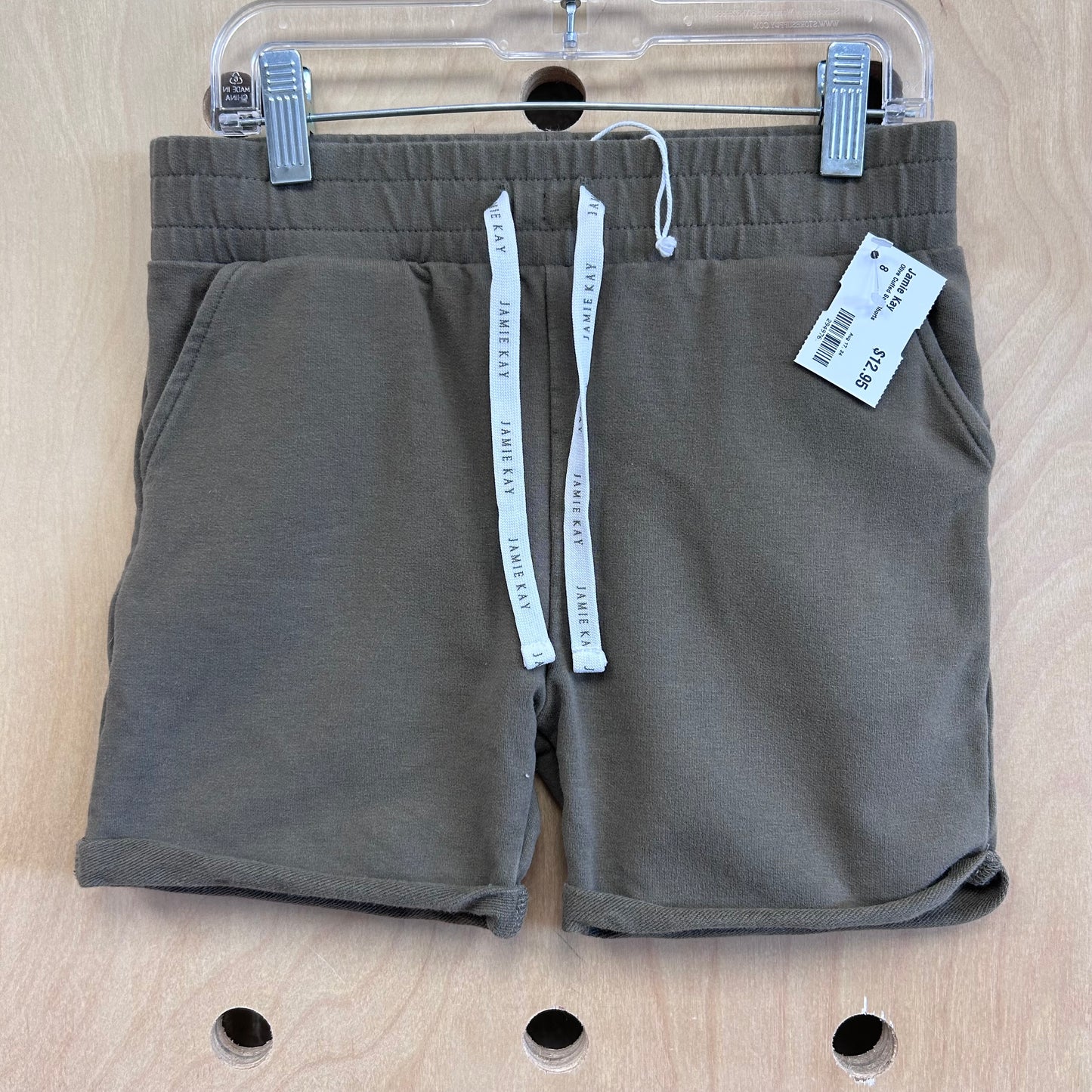 Olive Cuffed Soft Shorts