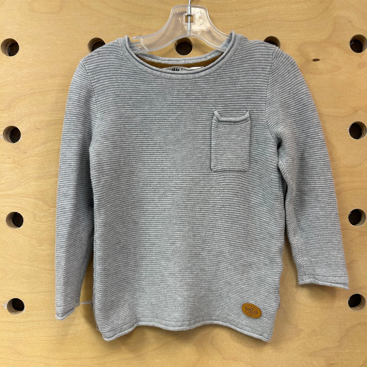 Grey Ribbed Pullover